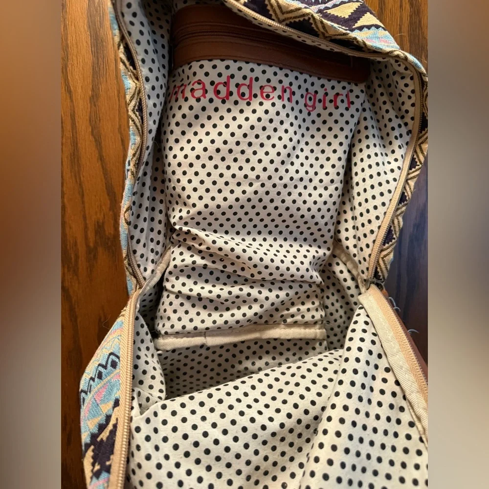 Aztec Patterned Backpack with Multicolor Design